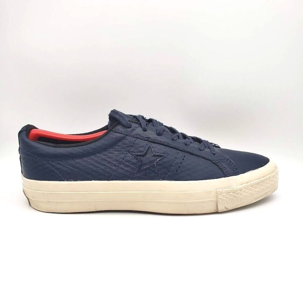 CONVERSE One Star OX Leather Sneakers Shoes Navy Blue Men's Size 7.5, Women's 9